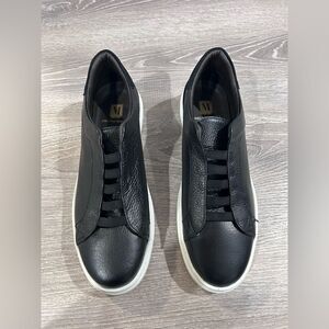 New Bruno Magli Salvador Men Slip-On Leather Sneaker Black Size 12